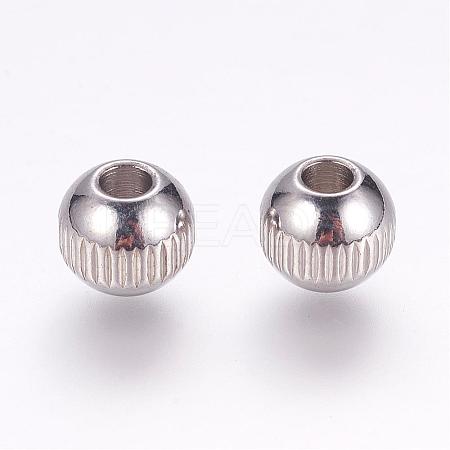 Tarnish Resistant 201 Stainless Steel Beads STAS-G133-05P-1