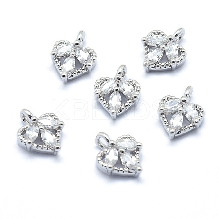 Eco-Friendly Brass Charms KK-P155-34P-02-NR-1