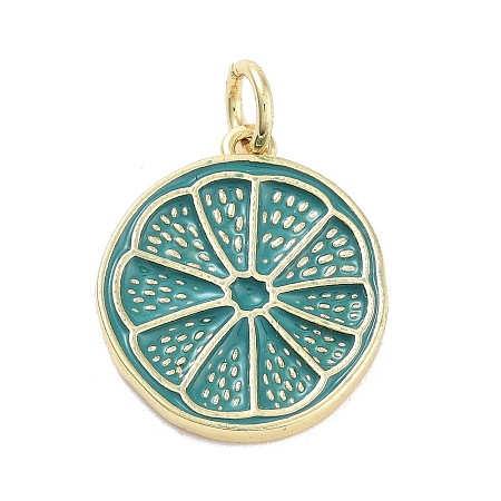 Rack Plating Brass Enamel Pendants KK-M293-39G-06-1