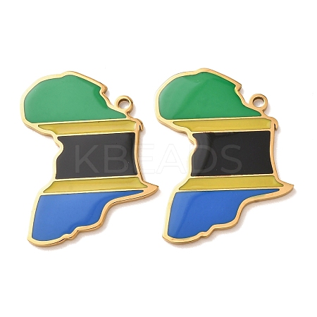 304 Stainless Steel & Enamel Pendants SA-CBA6ECE-01F-G-1