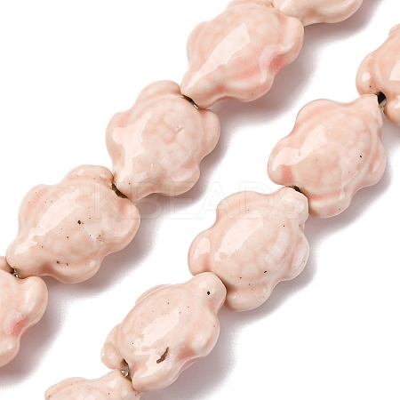 Handmade Porcelain Beads Strands LAMP-G140-02G-1
