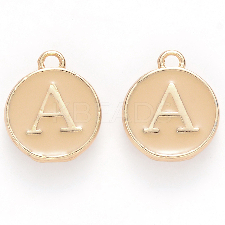 Golden Plated Alloy Enamel Charms ENAM-S118-06A-1