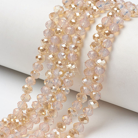 Electroplate Glass Beads Strands EGLA-A034-J3mm-K01-1