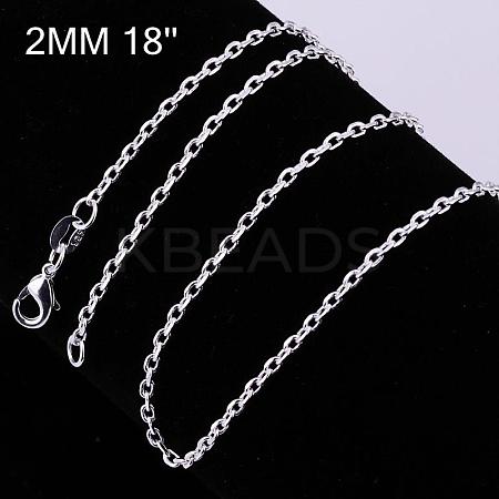 Brass Cable Chain Fine Necklaces NJEW-BB10869-18-1