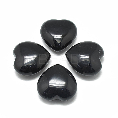 Natural Obsidian Heart Love Stones G-S336-01D-10-1