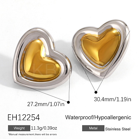 Valentine's Day 304 Stainless Steel Stud Earrings WG1D16C-01-1