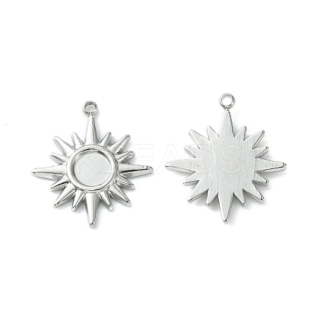 Non-Tarnish 304 Stainless Steel Pendant Cabochon Settings STAS-L269-051P-1