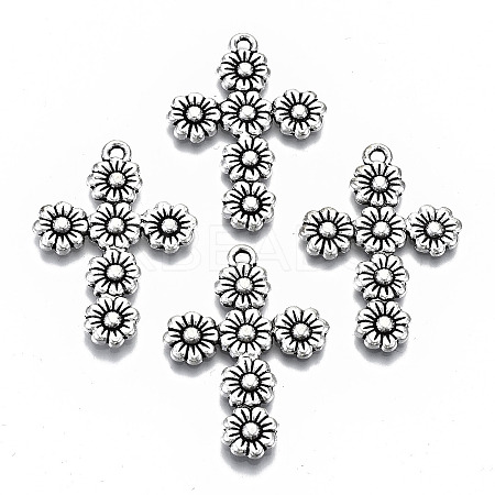 Tibetan Style Alloy Pendants LS-X-TIBEP-N009-015AS-RS-1
