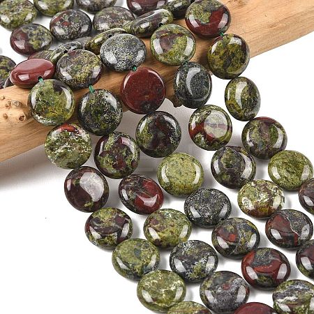 Natural Dragon Blood Jasper Beads Strands G-L648-B02-15mm-1
