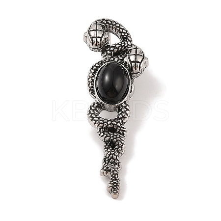 Natural Obsidian Pendants G-A224-03AS-02-1