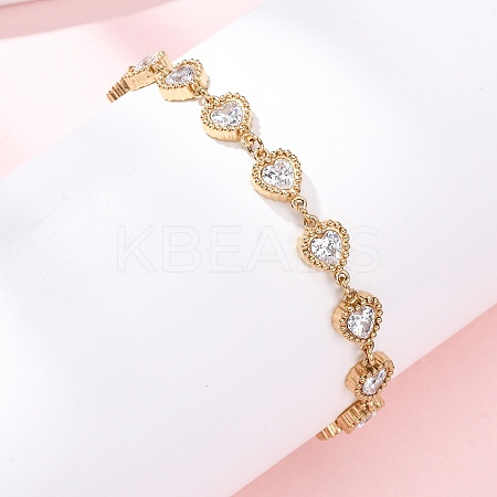 304 Stainless Steel Link Chain Bracelets for Women LS-BJEW-A047-03G-1