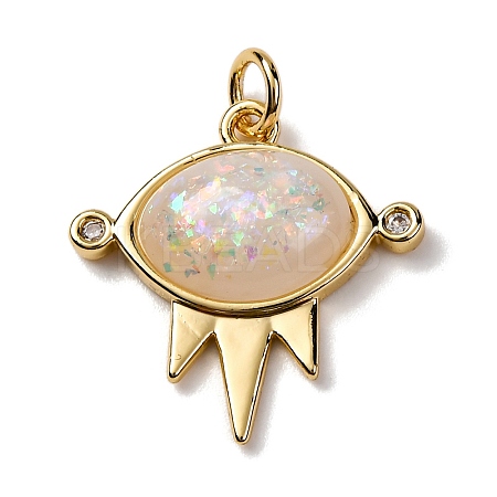 Brass Micro Pave Cubic Zirconia Pendants KK-A233-01G-02-1