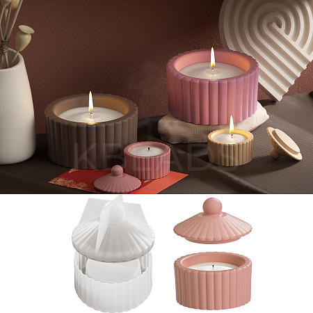 Stripe DIY Candle Cup Silicone Molds DIY-Q037-08A-1