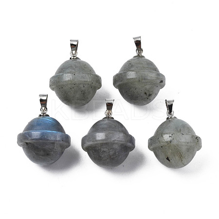 Natural Labradorite Pendants PORC-T132-053C-1