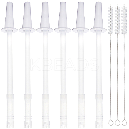 Gorgecraft 6 Sets Silicone Straw & Nozzle AJEW-GF0003-97-1