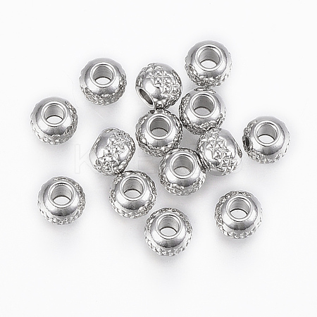 Tarnish Resistant 201 Stainless Steel Beads STAS-G154-37-6mm-1