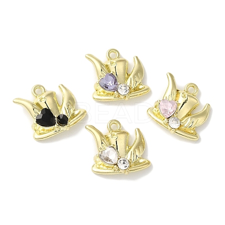 Heart Rack Plating Alloy Pendants FIND-I039-28G-1