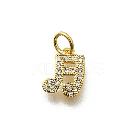 Brass Micro Pave Cubic Zirconia Charms KK-P295-50G-1
