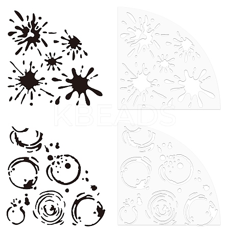 2Pcs 2 Style Custom Acrylic Tie-Dye Template DIY-CP0008-78G-1