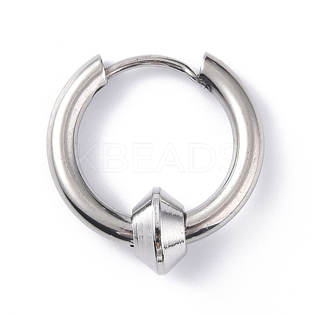 Non-Tarnish 304 Stainless Steel Hoop Earrings LS-STAS-B030-03B-1
