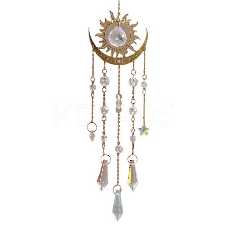 Metal Sun/Moon Pendant Decorations LS-PW23111688299-1