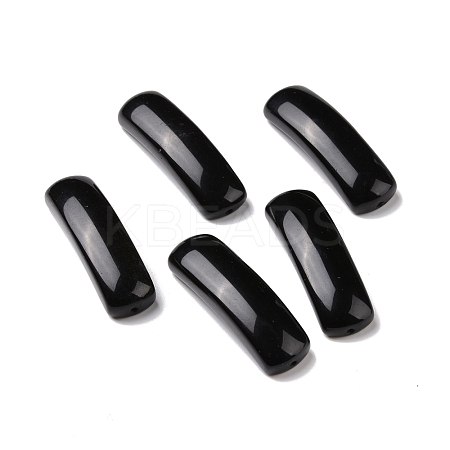 Natural Obsidian Connector Charms G-D460-02I-1