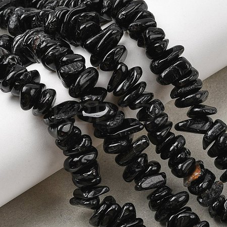 Natural Black Tourmaline Beads Strands G-A285-A07-01-1