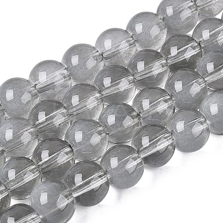 Transparent Glass Imitation Cat Eye Beads Strands GLAA-Q110-01B-02-1