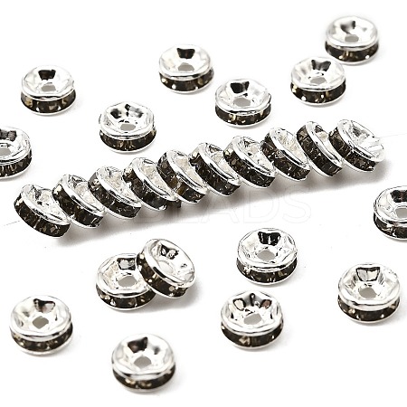 Brass Grade A Rhinestone Spacer Beads RSB036NF-03-1