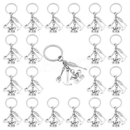 24Pcs Alloy Tool Keychains KEYC-GO00022-1