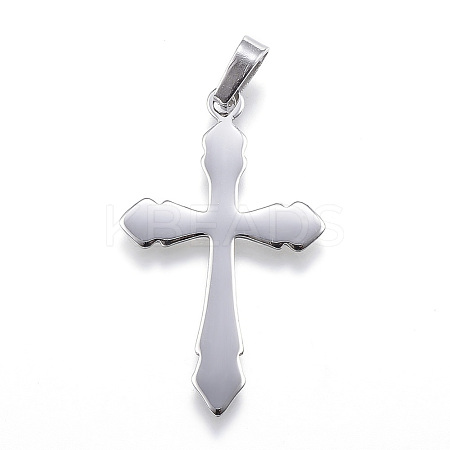 Non-Tarnish 304 Stainless Steel Pendants with 201 Stainless Steel Clasp LS-STAS-G124-18P-1