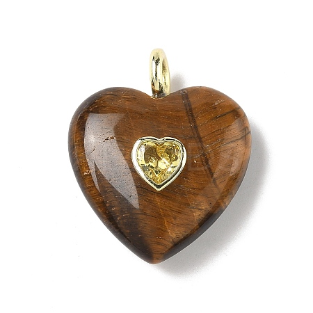 Natural Tiger Eye Pendants G-C274-04D-1