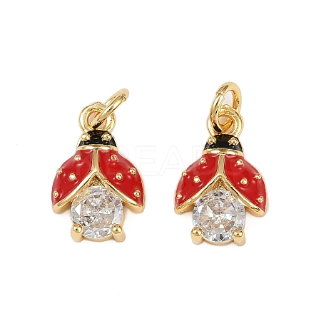 Brass Micro Pave Cubic Zirconia Pendants LS-KK-C095-08B-G-1