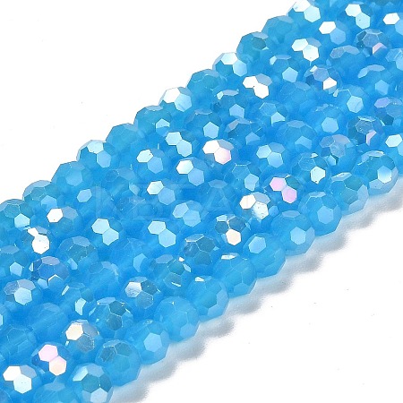 Imitation Jade Glass Beads Stands EGLA-A035-J6mm-B07-1