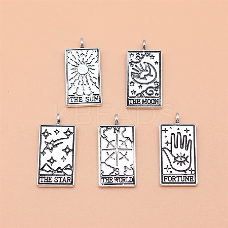 5Pcs 5 Style Tibetan Style Alloy Pendants LS-PW-WG23267-01-1