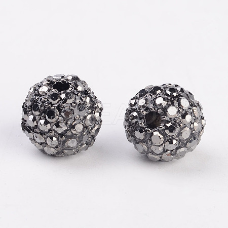 Metal Alloy Rhinestones Beads ALRI-B032-1-1