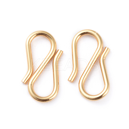 304 Stainless Steel S Hook Clasps STAS-G199-01G-1