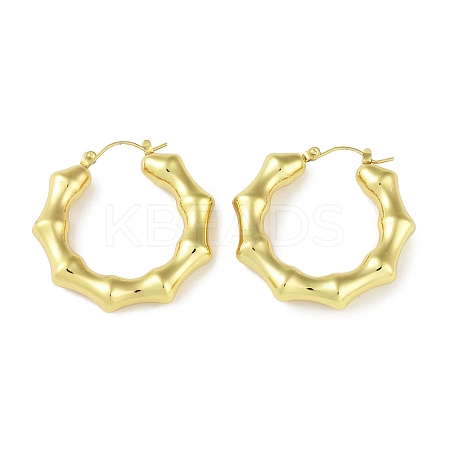 Ion Plating(IP) 304 Stainless Steel Hoop Earrings STAS-I304-02G-1