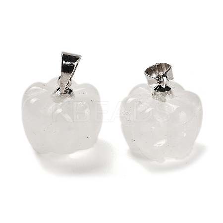 Natural Quartz Crystal Pumpkin Charms G-K338-27P-05-1