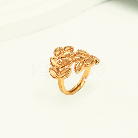 Vintage Brass Adjustable Cuff Open Rings for Women PB7121-1-1