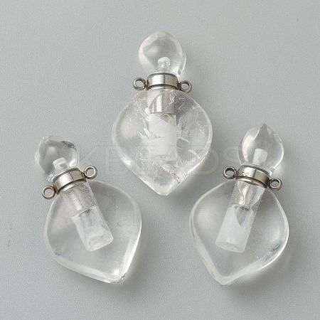 Natural Quartz Crystal Pendants G-B009-25P-C-1