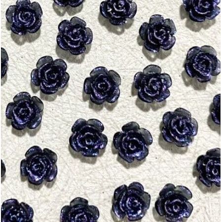Camellia Resin Cabochons MRMJ-WH0064-51B-14-1