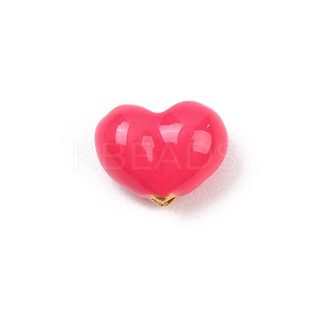 Brass Enamel Beads KK-G541-01C-1