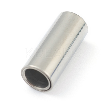 Tarnish Resistant 304 Stainless Steel Magnetic Clasps with Glue-in Ends STAS-O148-06B-1