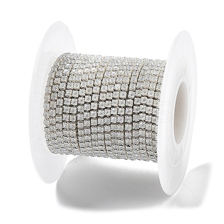 Iron Rhinestone Glass Cup Chain CH-U001-01G-1