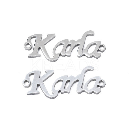 Non-Tarnish 304 Stainless Steel Connector Charms STAS-N095-120-1