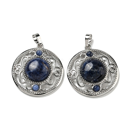 Natural Sodalite Pendants G-Q158-03R-1