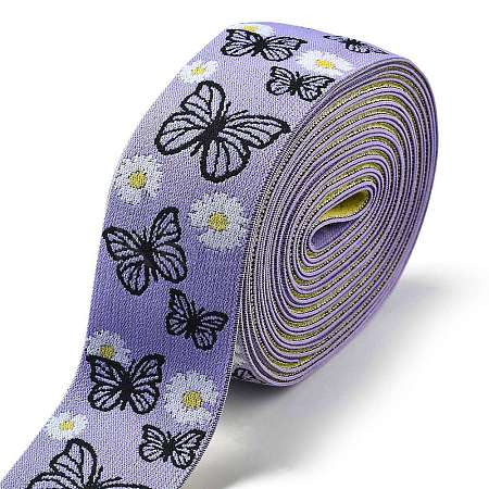 5M Nylon Flower Butterfly Jacquard Elastic Wide Bands OCOR-XCP0002-44-1