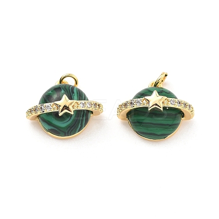 Synthetic Malachite Pendants KK-B129-13G-02-1