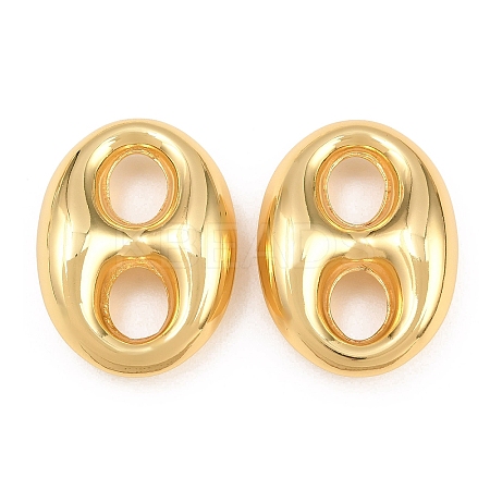 Brass Oval Links Connector Charms KK-H292-47G-02-1